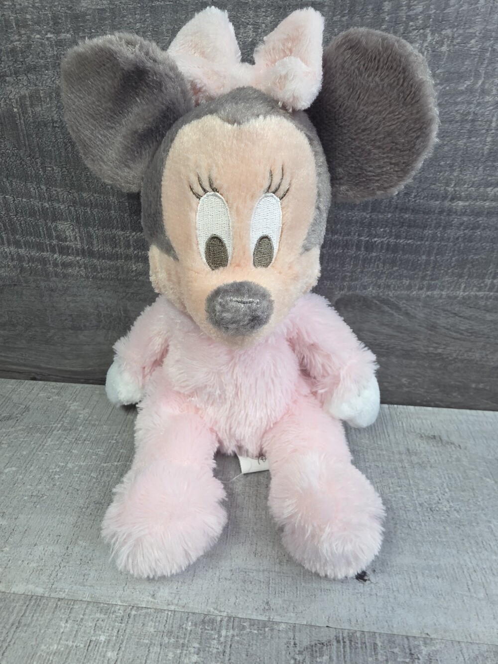 Authentic Disney Parks Baby Minnie Mouse Plush Doll with Rattle Pink 10" b290